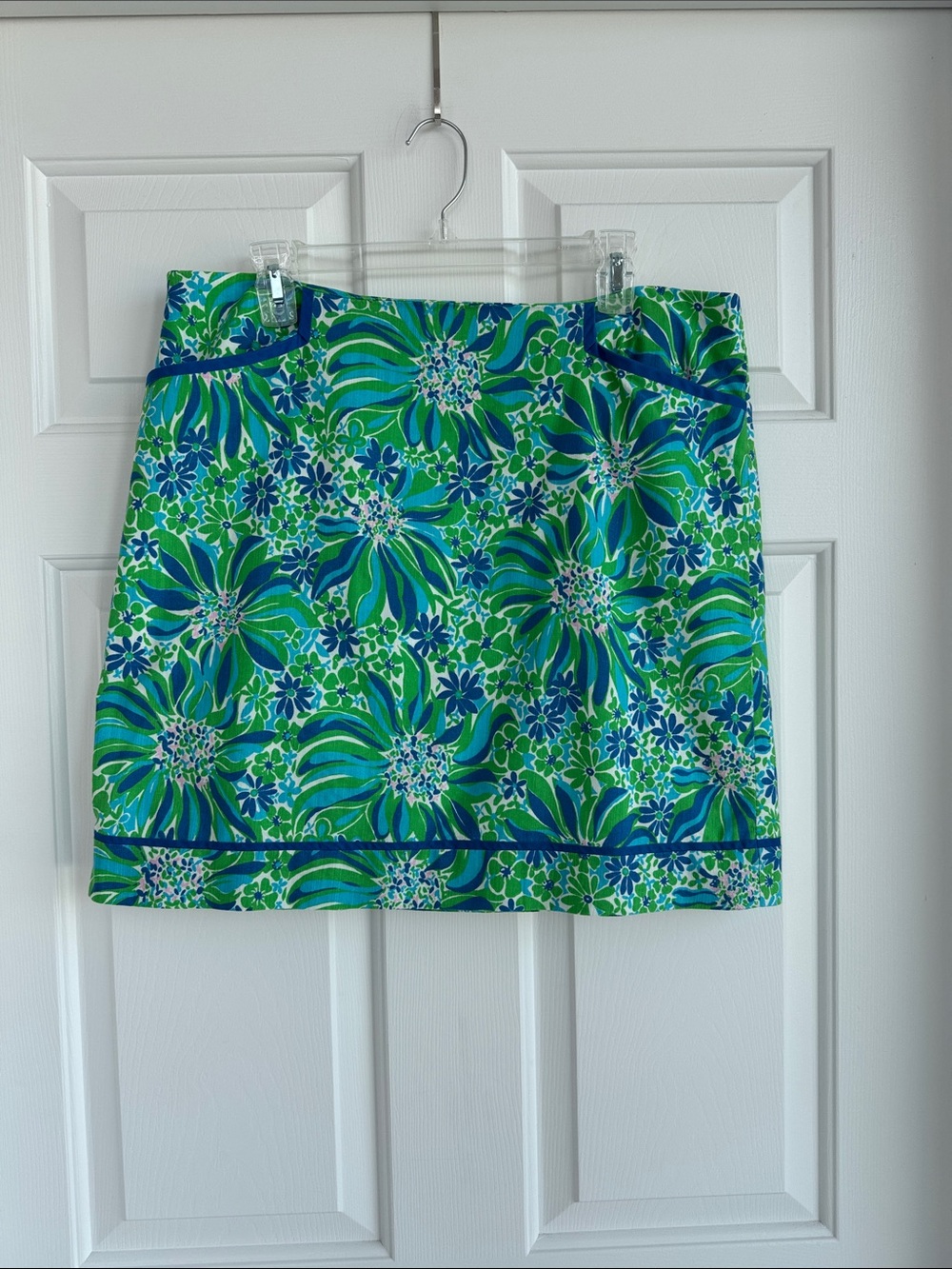 Lilly Pulitzer Green & Blue Floral Mini Skirt